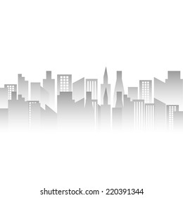 city on white background 