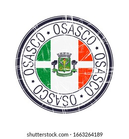 City of Osasco, Brazil postal rubber stamp, vector object over white background
