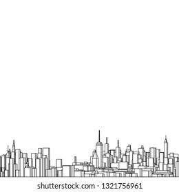 city, panorama, 3d illustration