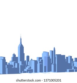 city, panorama, 3d illustration