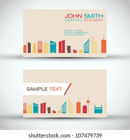 City Panorama Business Card Set | EPS10 Vector Design