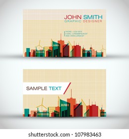 City Panorama Business Card Set | EPS10 Vector Design