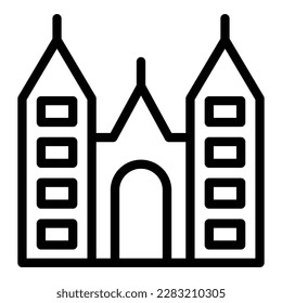 City panorama icon outline vector. Skyline polish. Poland krakow