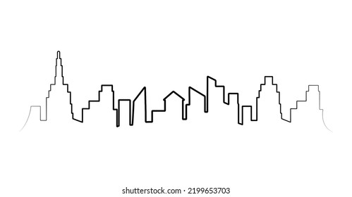 City Panorama View Flat Graphic Vector Stock Vector (Royalty Free ...