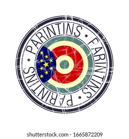 City of Parintins, Brazil postal rubber stamp, vector object over white background