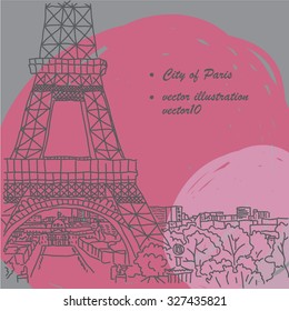 City of Paris. Vector illustration.
