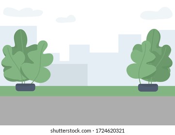 Stadtpark - flache Farbvektordarstellung