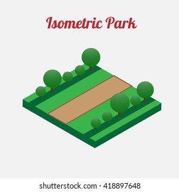 City park furniture. City map elements. Isometric infographic. Isometric vector. 