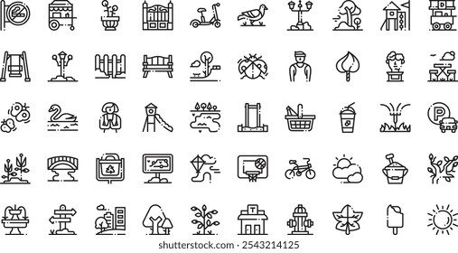 City park icons High-Quality Vector Icons Collection with Editable Stroke. Ideal for Professional and Creative Projects.