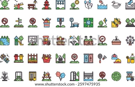 City park icons High-Quality Vector Icons Collection with Editable Stroke. Ideal for Professional and Creative Projects.