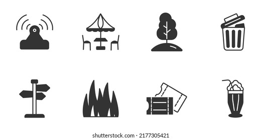 city park icons set . city park pack symbol vector elements for infographic web