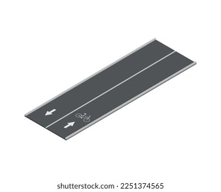 City park infrastructure isometric composition with isolated landscape element on blank background vector illustration