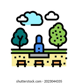 city park land color icon vector. city park land sign. isolated symbol illustration