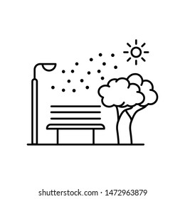city park line icon. Element of landscapes illustration icon. Signs and symbol icon for websites, web design, mobile app, UI, UX