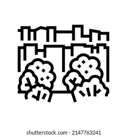 city park line icon vector. city park sign. isolated contour symbol black illustration