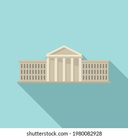 City parliament icon. Flat illustration of City parliament vector icon for web design