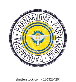 City of Parnamirim, Brazil postal rubber stamp, vector object over white background