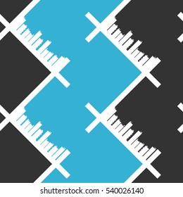 city pattern (seamless), white, black, blue, abstraction