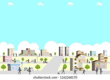 city and people