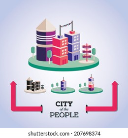 City of the people. Building set.