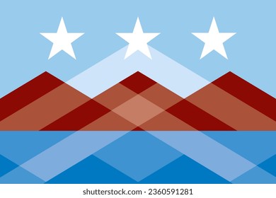 City Peoria flag vector illustration isolated on background. Town in Arizona State. USA city symbol. United States of America city emblem. Peoria town banner.