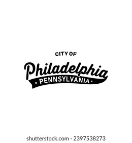 City of Philadelphia lettering design. Philadelphia, Pennsylvania typography design. Vector and illustration.