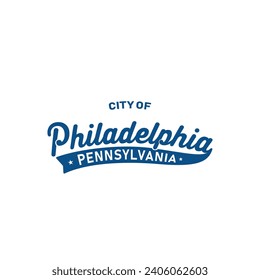 City of Philadelphia lettering design. Philadelphia, Pennsylvania typography design. Vector and illustration.