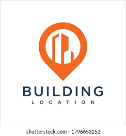 City pin logo design element. logo design template