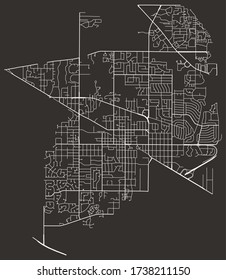 City plan of Palatine, Illinois, US, streets and roads poster, town footprint