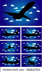 city plane vector art
