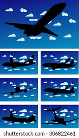 city plane vector art