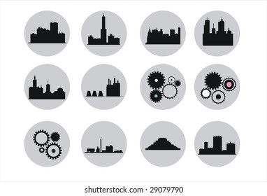 City and plans.Vector.