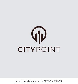 City point design vector template. Pin maps symbol vector . icon design vector