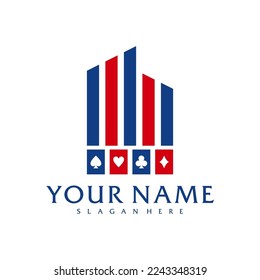 City Poker logo vector template, Creative Poker logo design concepts