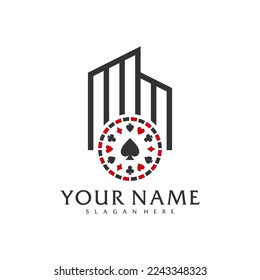 City Poker logo vector template, Creative Poker logo design concepts
