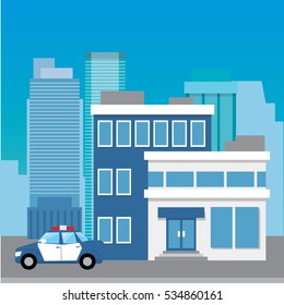City police station department building