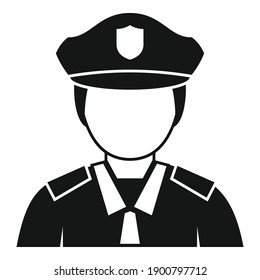 City policeman icon. Simple illustration of city policeman vector icon for web design isolated on white background