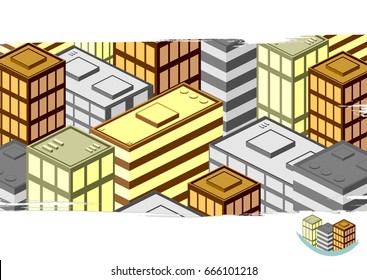 City poster, design template, vector illustration