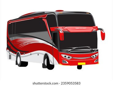 City public bus and vehicle transportation city bus vector