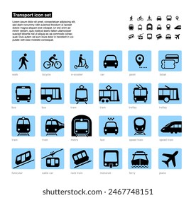 Conjunto de iconos de transporte público de la ciudad. Los iconos de esquema son bien escalables y editables. Los Elementos de Vector contrastantes son buenos para diferentes fondos. EPS10.