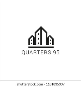 City quarter vector logo