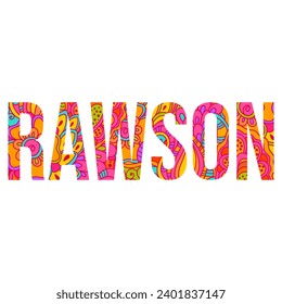 City of Rawson isolated text name