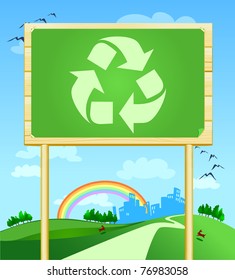 The city of recycling, vector image