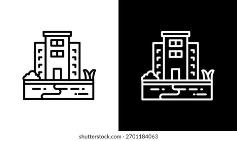 City River White Icon Set Design