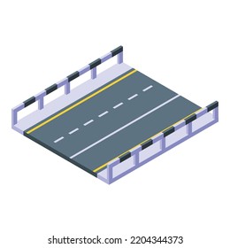 City road icon. Isometric of city road vector icon for web design isolated on white background