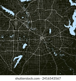 Stadtplan von Dallas, Texas, Vereinigte Staaten