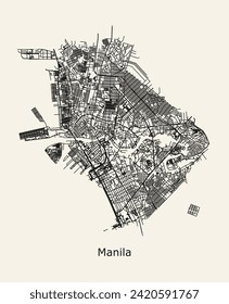 City road map of Manila Philippines