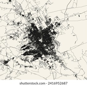 City road map of Riyadh, Saudi Arabia