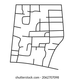 City Road Network Map Design Stock - City Road Network Map Design 260nw 2062707098