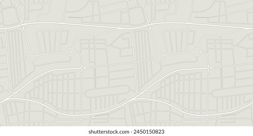 City road plan graphic print. Seamless vector texture with simple city map. City map vector pattern.